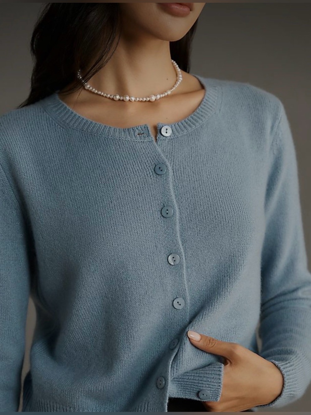 NWT Reformation Clara Cashmere Cardigan in XS - Bayou blue - Picture 1 of 7